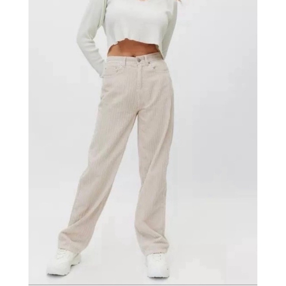 BDG Urban Outfitters High Rise Baggy Corduroy Pants Womens Size 28 Beige